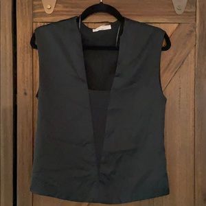 Dark Green Satin Top